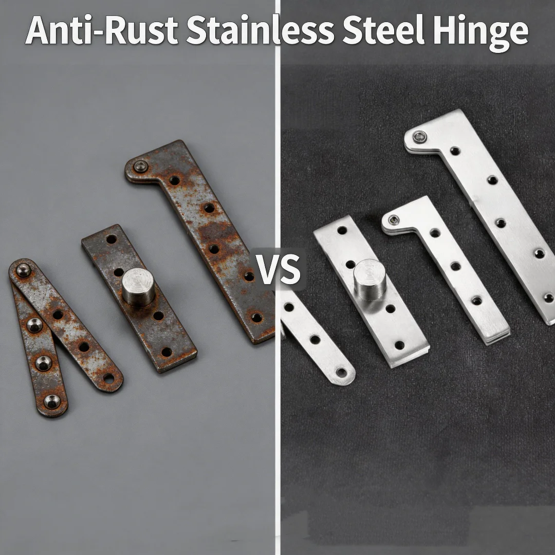 Thickened Stainless Steel 360 Degrees Rotating Hidden Shaft for Wooden Doors Upper Lower Hinge Sky Earth Shaft/Hardware Fitting