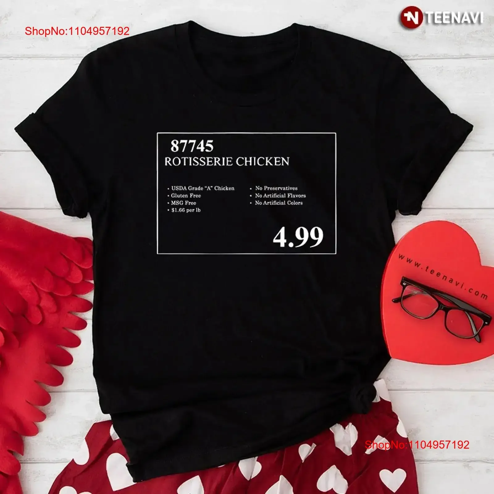 Funny Costco Rotisserie Chicken Price Tag T Shirt vintage Washed Slightly Casual graphic designer clothes Top For Everyday Wear