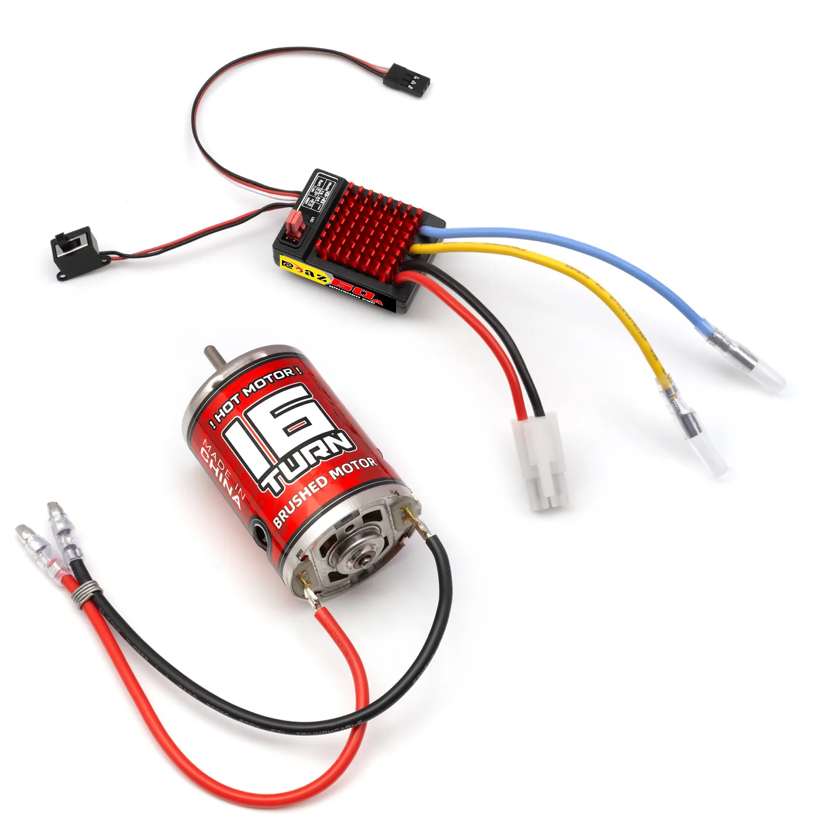 RCXAZ 540 Pro Brushed Motor 12T-75T 60A Waterdichte ESC Snelheidsregelaar Combo voor 1/10 RC Crawler Klim Drift Auto Boot