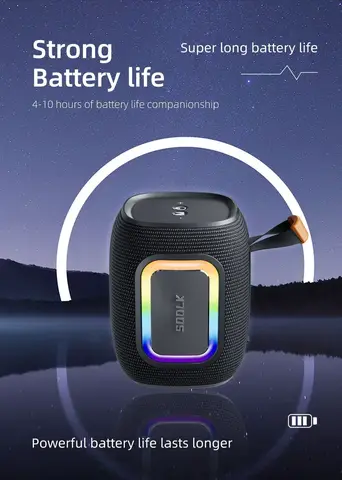 SODLK T26 미니 블루투스 스피커 야외 휴대용 무선 기둥 IPX7 방수 HIFI 무손실 음질 스테레오 서브 우퍼 Best5 SODLK T26 미니 블루투스 스피커 야외 휴대용 무선 기둥 IPX7 방수 HIFI 무손실 음질 스테레오 서브 우퍼 Best5