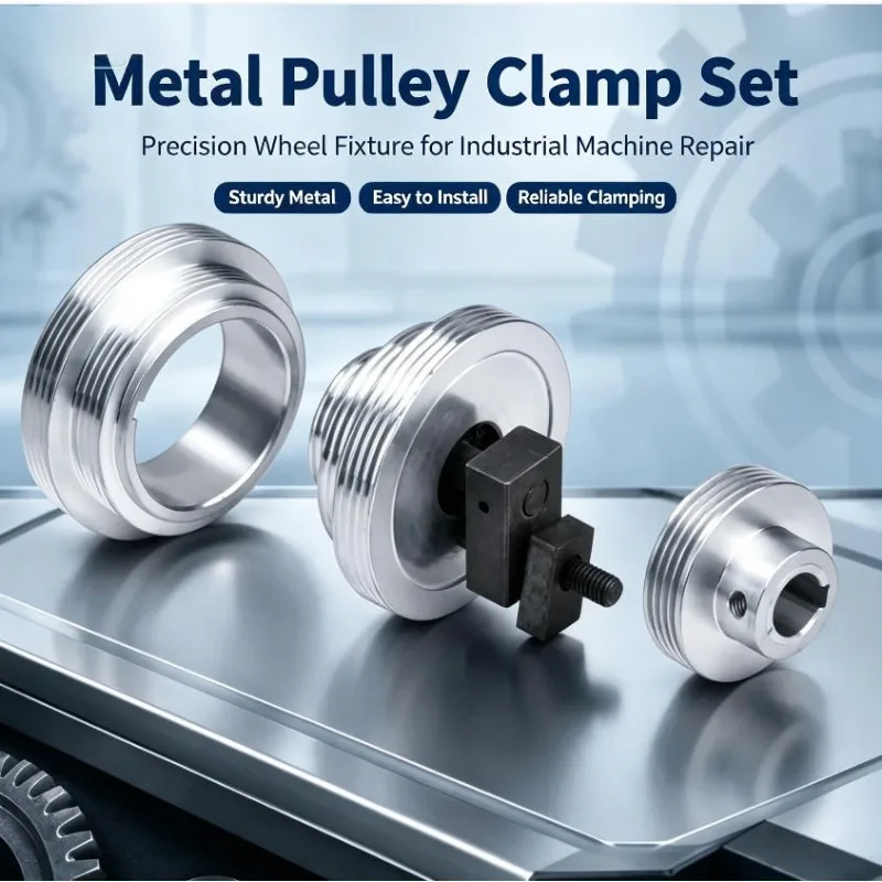 Aluminum Alloy 3‑Groove Timing Belt Pulley 210 Series Mini Lathe Transmission Wheel Replacement Repair Spare Accessory Part