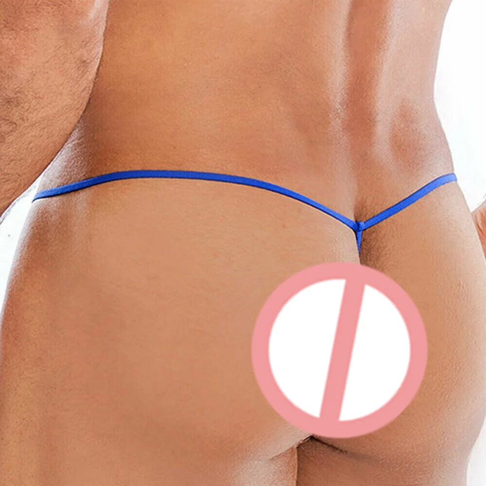 Men\'s Sexy Low Waisted Thong Bulge Pouch Seamless Breathable G-String T-back Briefs Underwear Porn Lingerie Jockstrap