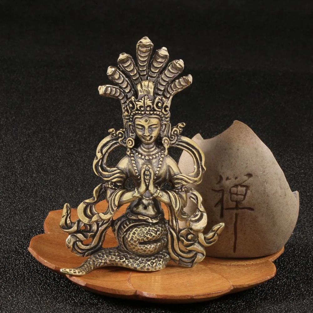 

Brass Buddha Statue N Ü Wa, The God of Creation Figurines Buddhist Ornaments Home & Temple Decor for Meditation