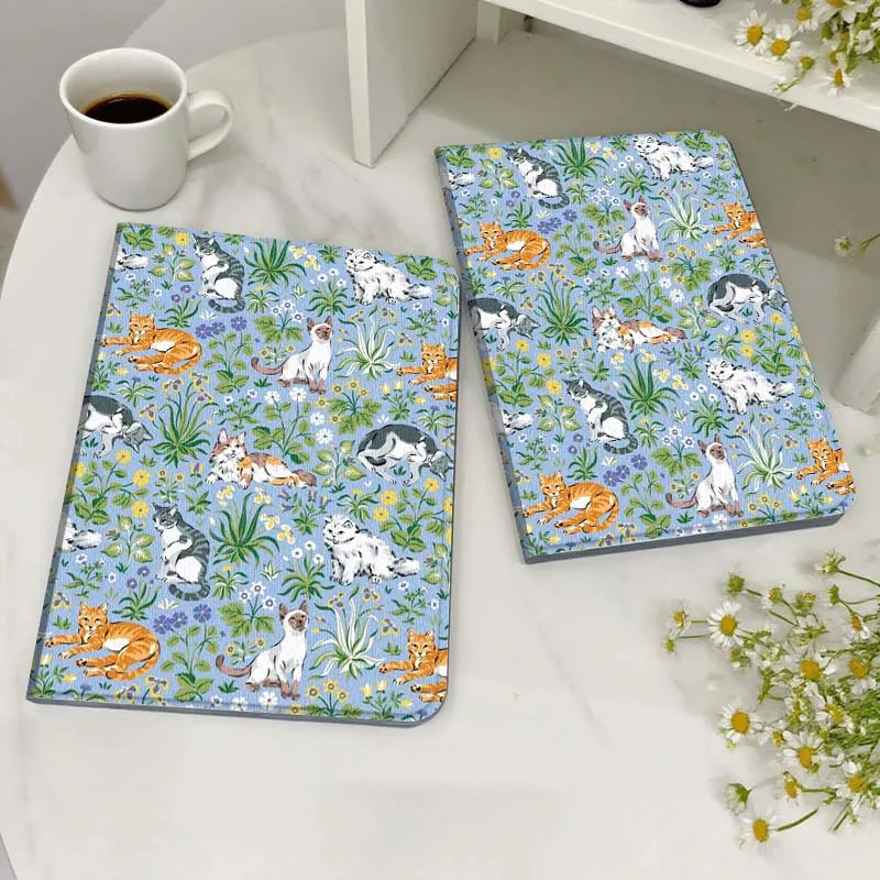 

Cartoon Cat Floral Pattern For Honor MediaPad MatePad 6 7 X8 M5 M6 V6 V7 T5 T10 T10s 10 11 SE C5e X8a Pro Lite Tablet Case