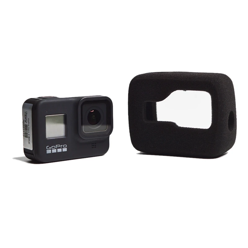 Nueva funda carcasa de esponja para parabrisas para Gopro Hero 8, protección de espuma para cámara negra, tapa a prueba de viento, reducción de ruido