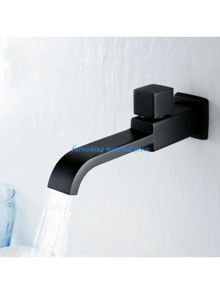 

Y5GD Wall Mounted Basin Tap Bathroom Wash Basin Sink Faucet Waterfall Spouts Sink Tap