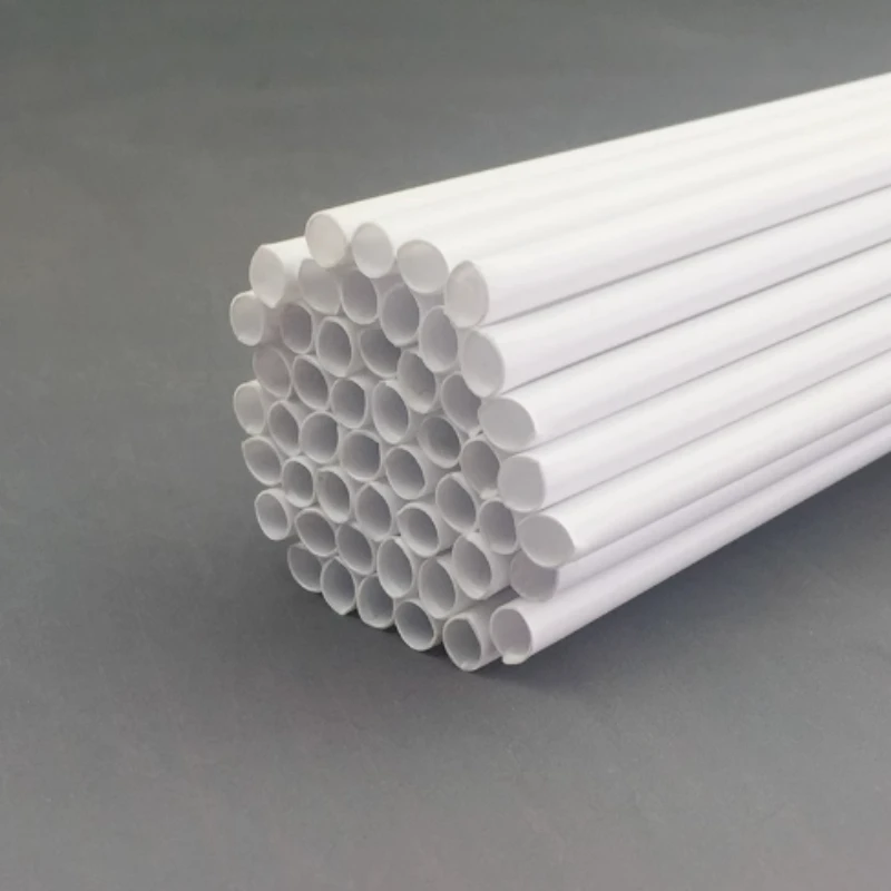 10/20/30pcs 500mm ABS Round Hollow Bar Plastic White Welding Rods DIY House Sand Table Model Building Making Diameter 2mm-12mm