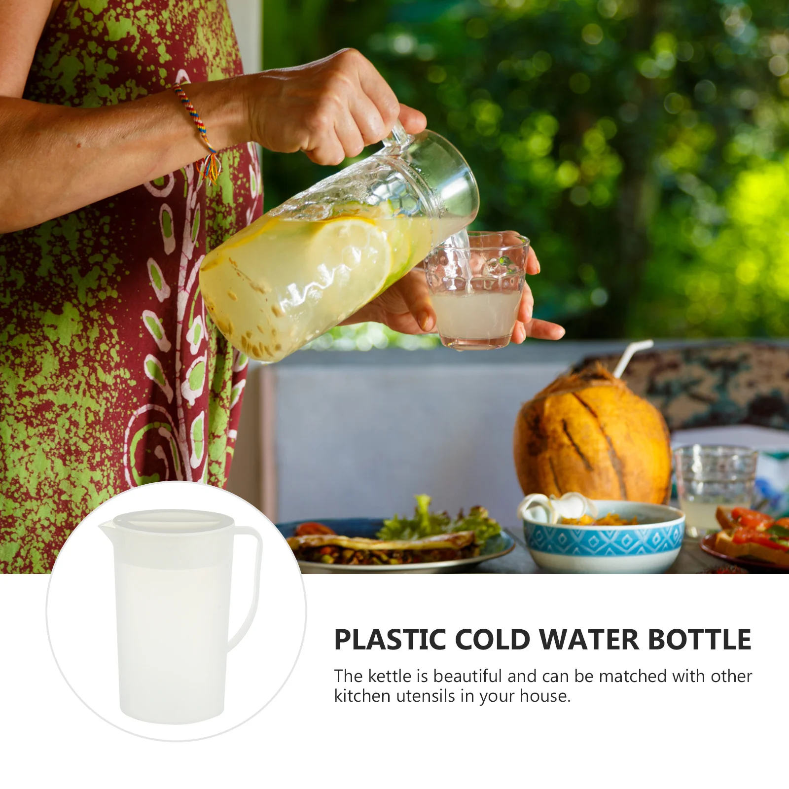 

1 шт., большой емкости, чайник для холодной воды, прозрачный пластиковый кувшин, герметичный для сока, чая, кухонного использования, пластиковый чайник