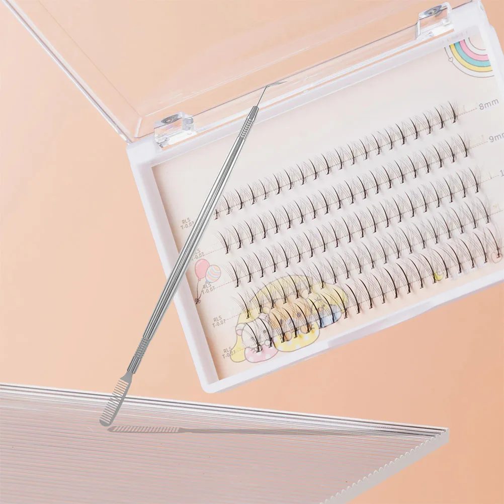 2Pcs Heated Eyelash Curler Stainless Steel Lash Lift Tool with Comb for Curling Perming Tinting Extensions Bright Eyes Enhancer