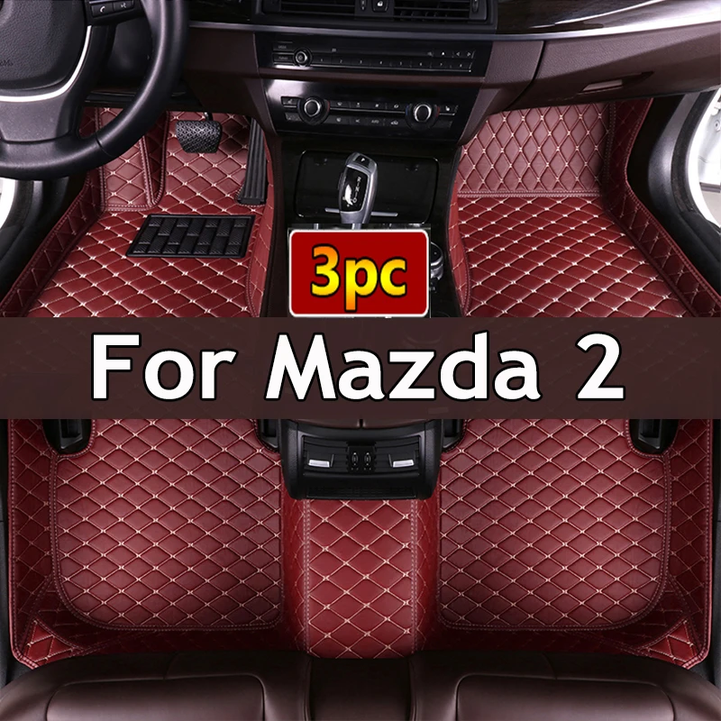 

Car Floor Mats For Mazda2 Mazda 2 Demio Toyota Yaris R DJ DL 2015~2022 Leather Mat Rugs Carpets Interior Parts Car Accessories