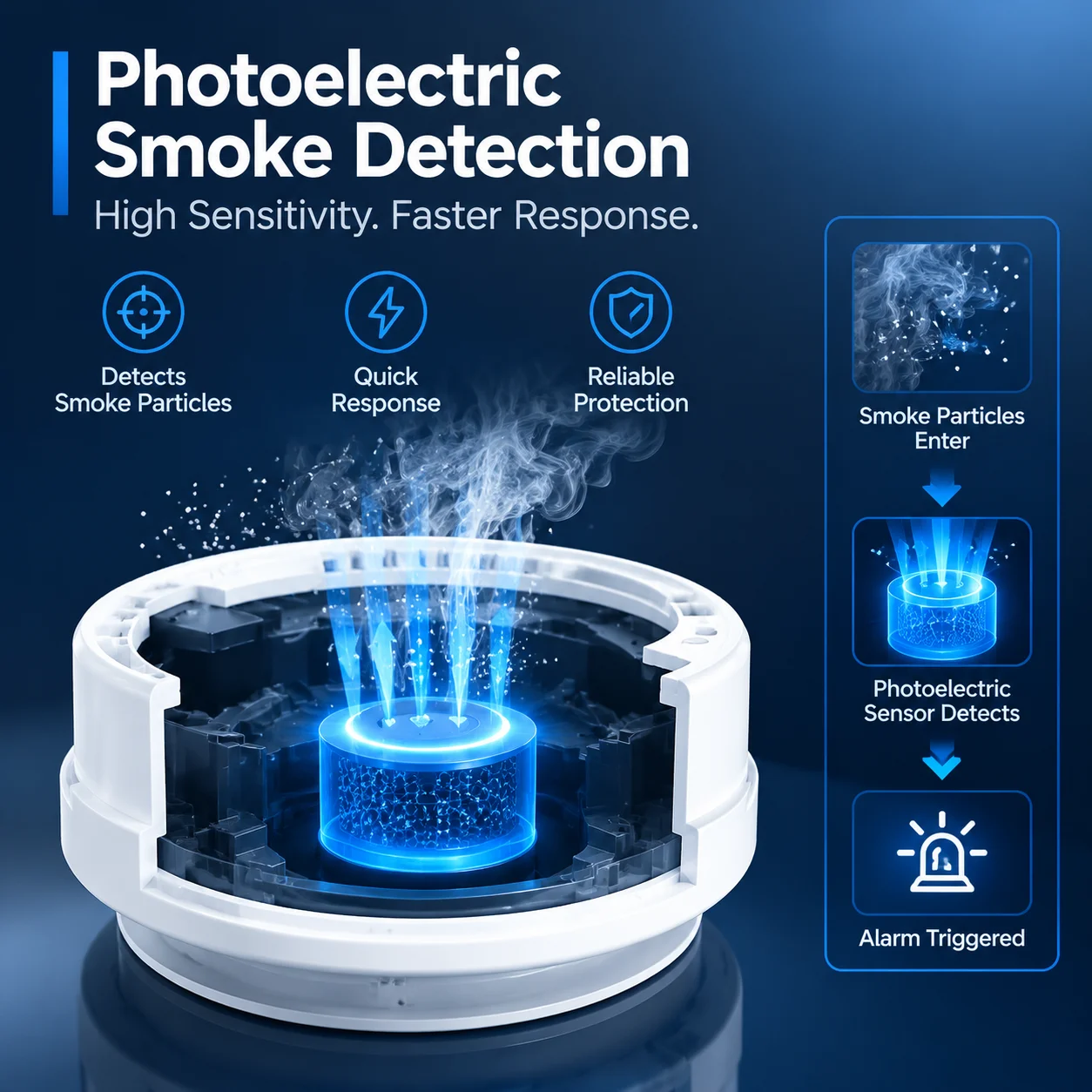 Paquete de 3 detectores de hum - Smoke Detector Photoelectric Test reseña y precio
