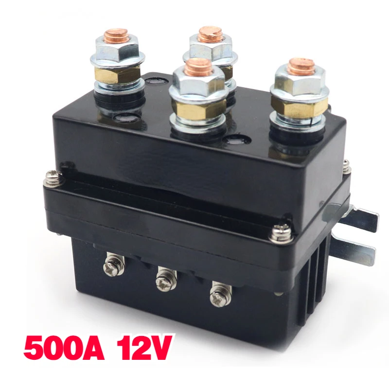 12V 500A Winch Remote Contactor Twin Wireless Solenoid Relay for 12000 Lbs Recovery Universal Car Jeep Winch Control