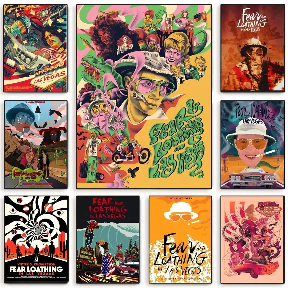 Fear And Loathing In Las Vegas Movie Poster Self-adhesive Art Room Entrance Restaurant Wall Decor Art Painting
