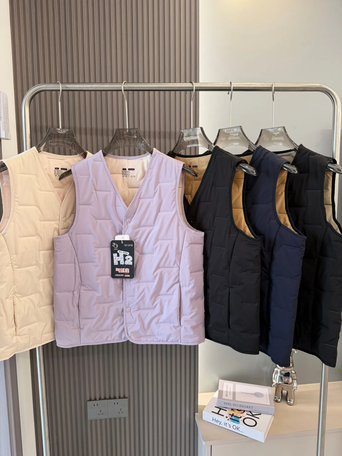 

Fce Lined Wool Vest Warm Cozy V-Ne Men's Women's Autumn Winter Faion Ci Sle Stand Fit Single Button Closure