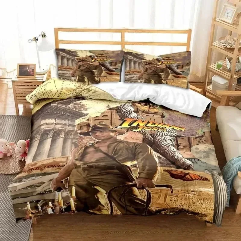 Indiana Jones The Dial of Destiny Stylish Bedding Set Single Double King Size Boys Bedroom Quilt Cover Duvet Cover Set Gift