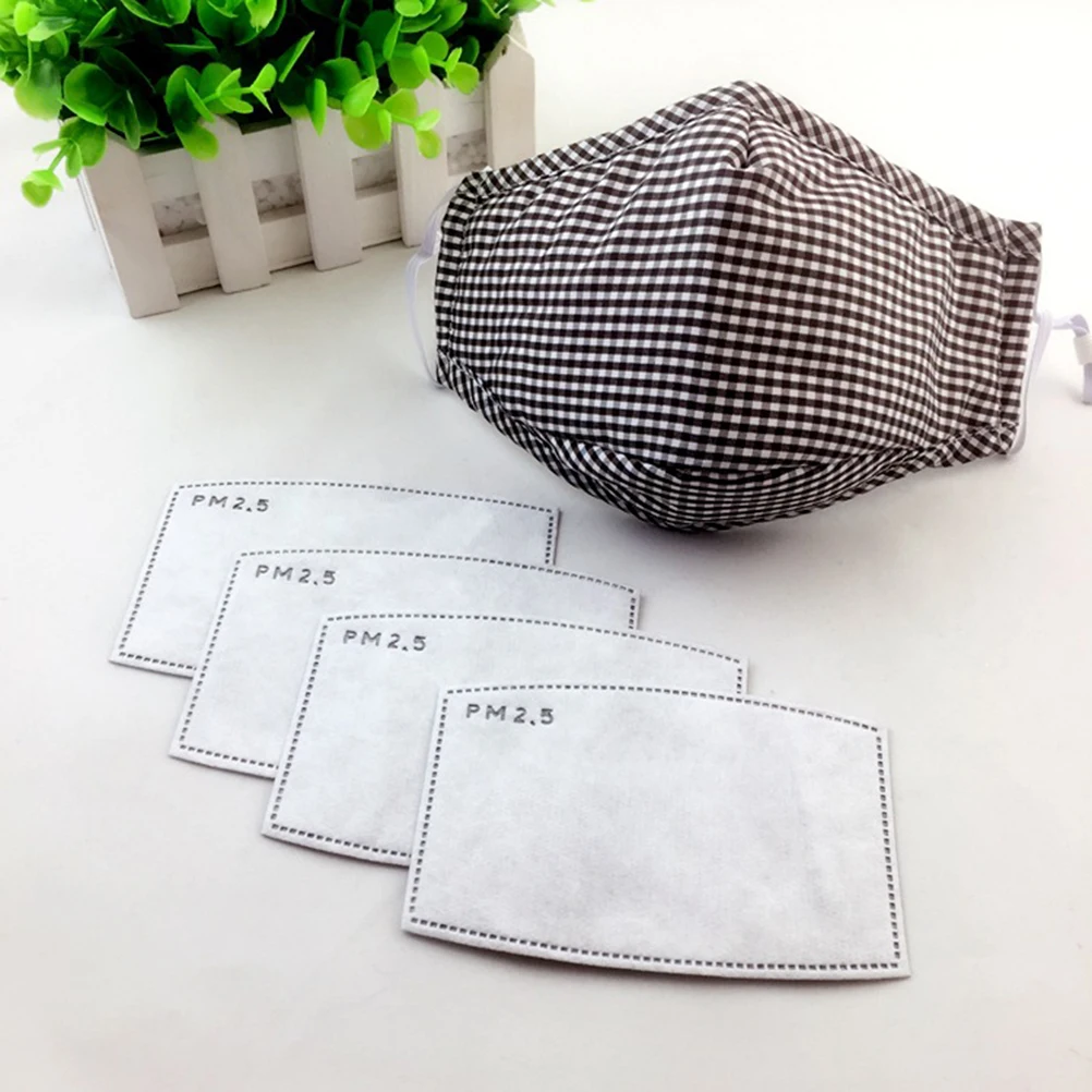 

20Pcs 5 Layer .5 Activated Carbon Filters Face Mask Insert Anti Dust Allergies Replaceable Protective Media