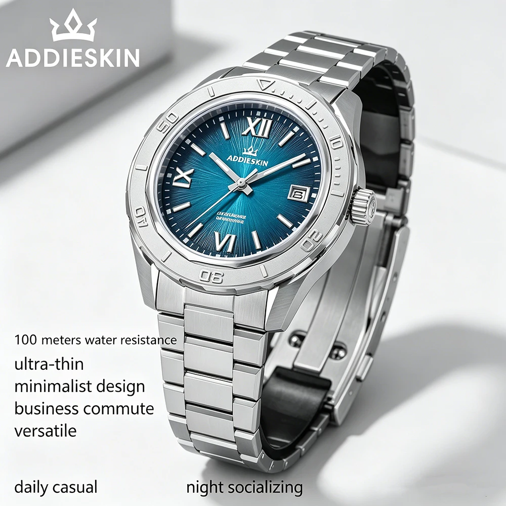 

ADDIESKIN K002 Luxury Automatic Watch 9015 Movement 40mm Industrial Design Waterproof Sapphire Crystal Mechanical Wristwatch