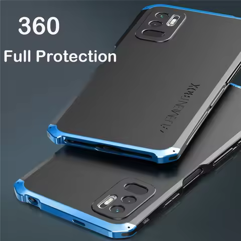 Shockproof Metal Armor Case For Xiaomi POCO M3 Pro Case Aluminum Frame Hard PC Cover Funda For POCO F3 F4 X3 GT M4 Pro Case Capa