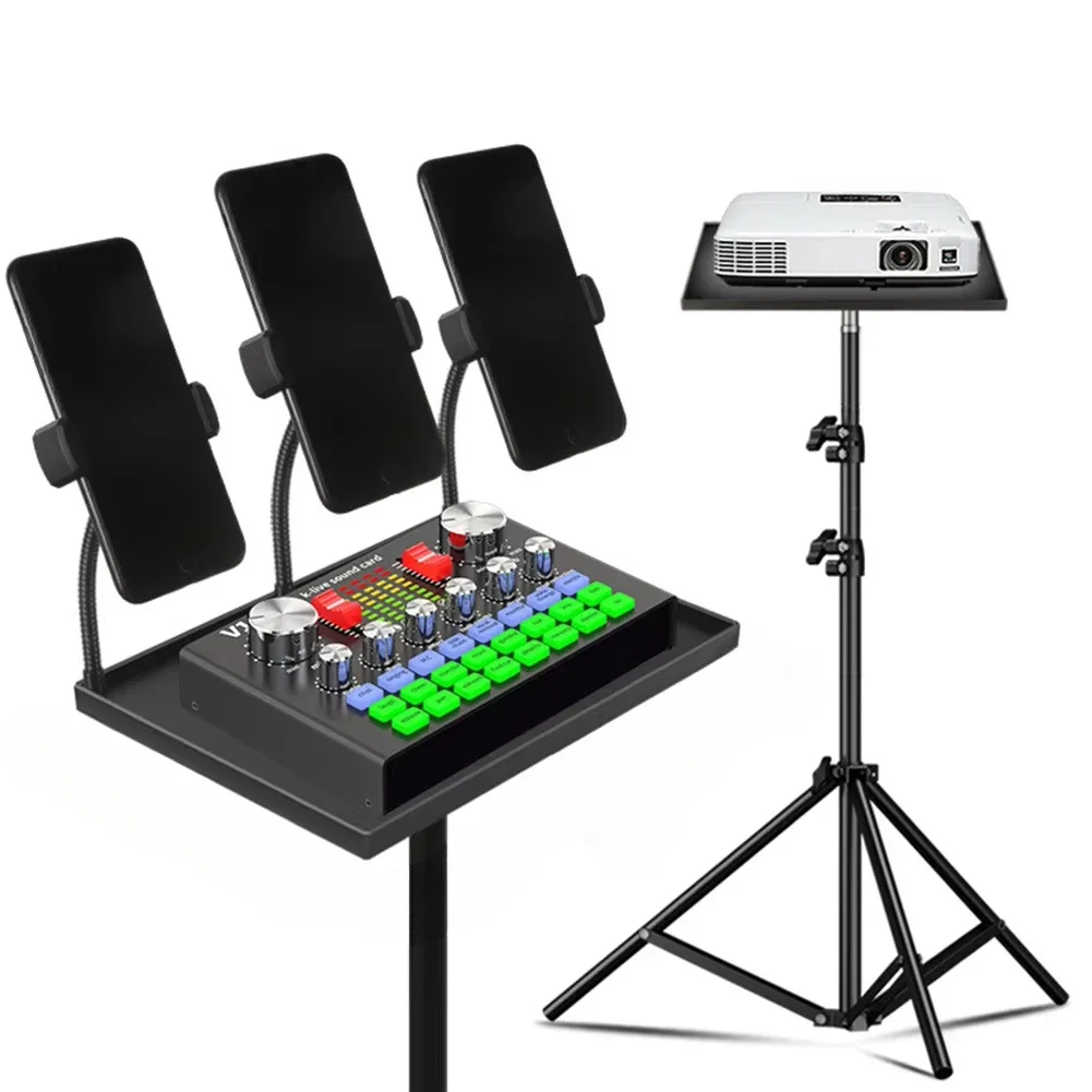 Portable Projector Platform Holder Plastic Tripod Tray With 1/4" Screw Adapter Accessory