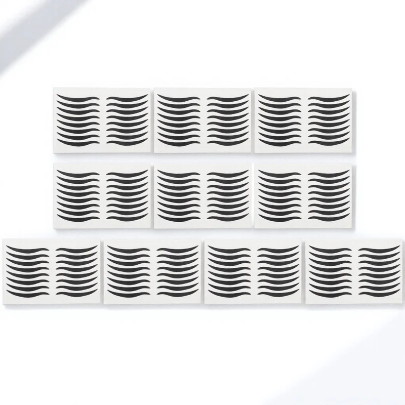 

80Pairs Black Temporary Eyeliner Sticker Eye Makeup Plastic Eyeshadow Sticker Waterproof Durable for Evening Party Stage