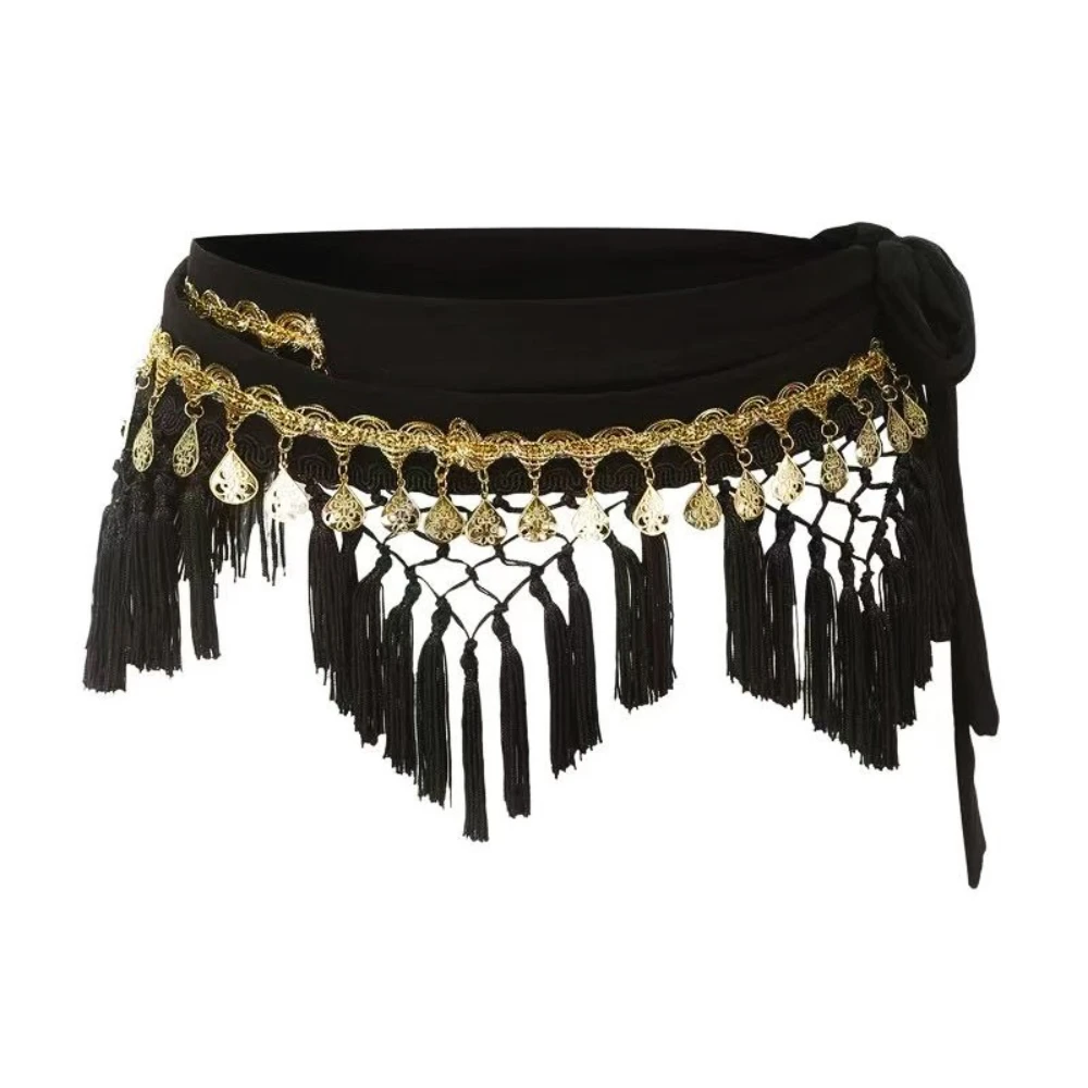 Tribal Style Belly Dance Waist Chain Belt Tassels Performance Training Hip Scarf Women Oriental Bellydance Costumes Accessories
