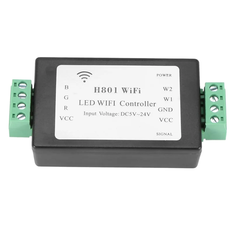 ABGI-H801 RGBW LED WIFI Controller LED RGB Controller DC5-24V Input For 5050 2835 3528 SMD LED Strip Light Tape Ribbon
