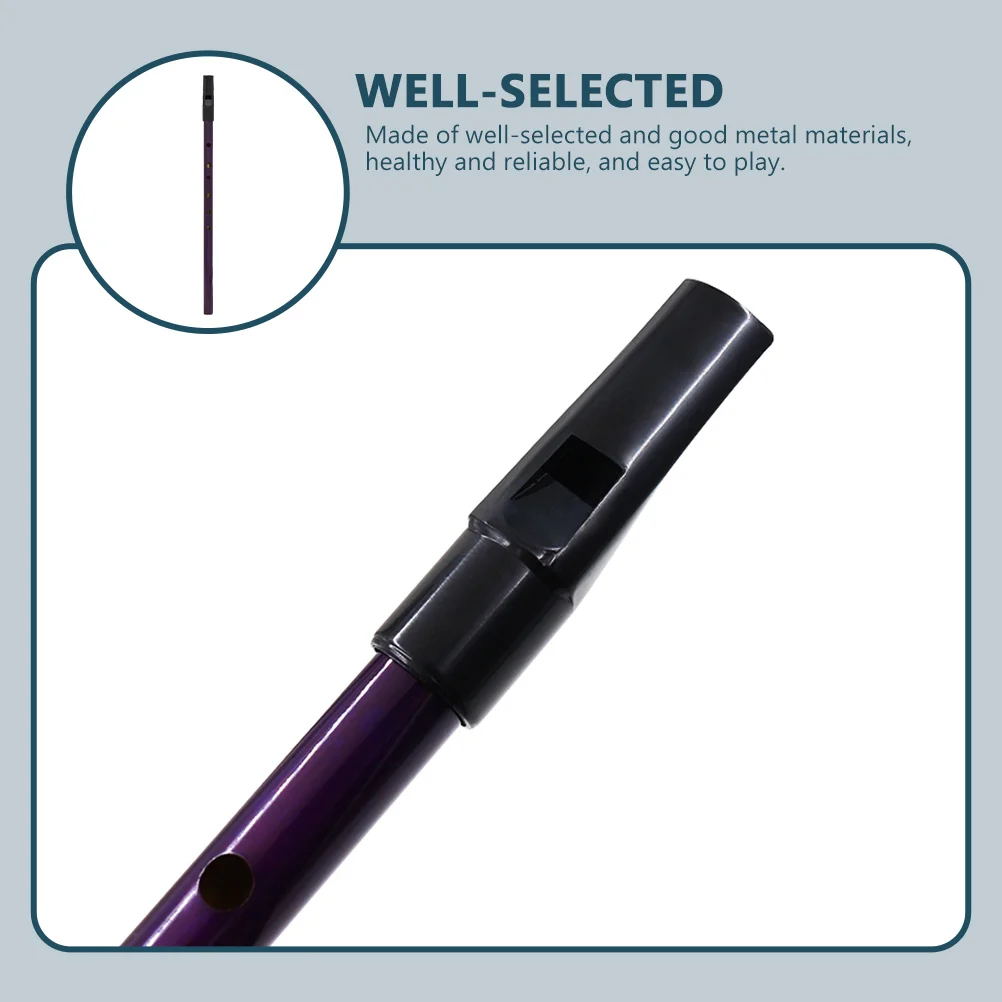 

Irish Whistle Professional Clarinet 6 Hole Musical Instrument Beginner's D Tone Flute Wind Metal for Beginners Educational