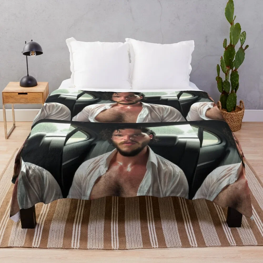 kit harington Throw Blanket Bed linens Tourist Thermals For Travel Stuffeds Blankets