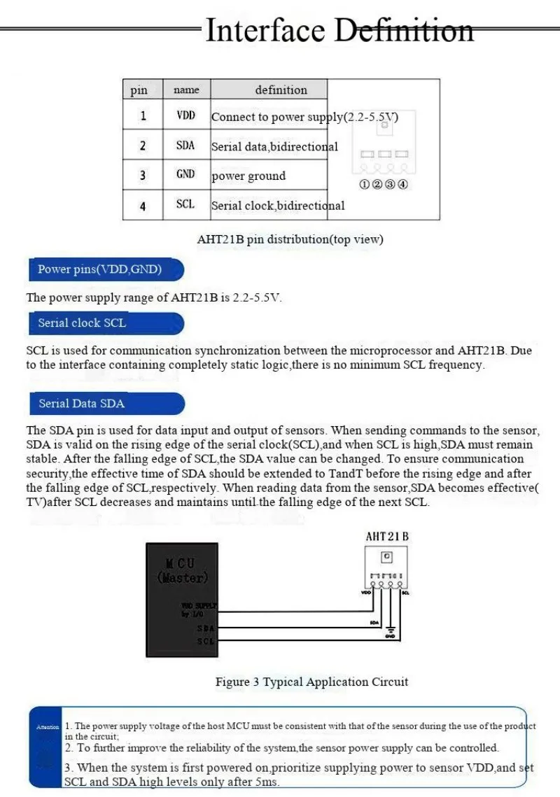 Digitales Temperatur- und Feuchtigkeitssensormodul AHT21B: kleine Größe, Industriequalität, schnelle Reaktion – Detail 5
