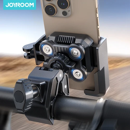 Joyroom 360 ° Ver soporte de teléfono para motocicleta, soporte Universal a prueba de golpes para teléfono de bicicleta, medio estuche, soporte GPS para teléfonos de 4,7 ""-7""