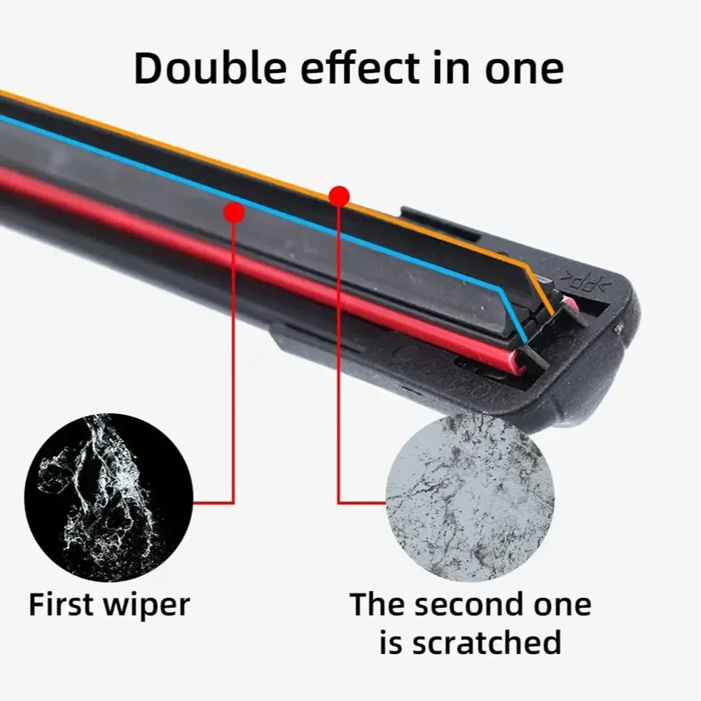 Car Wiper U-type Soft Rubber Strip Windscreen Wipers HD Brush Clean Reduce Noise Automotive Wiper 14\