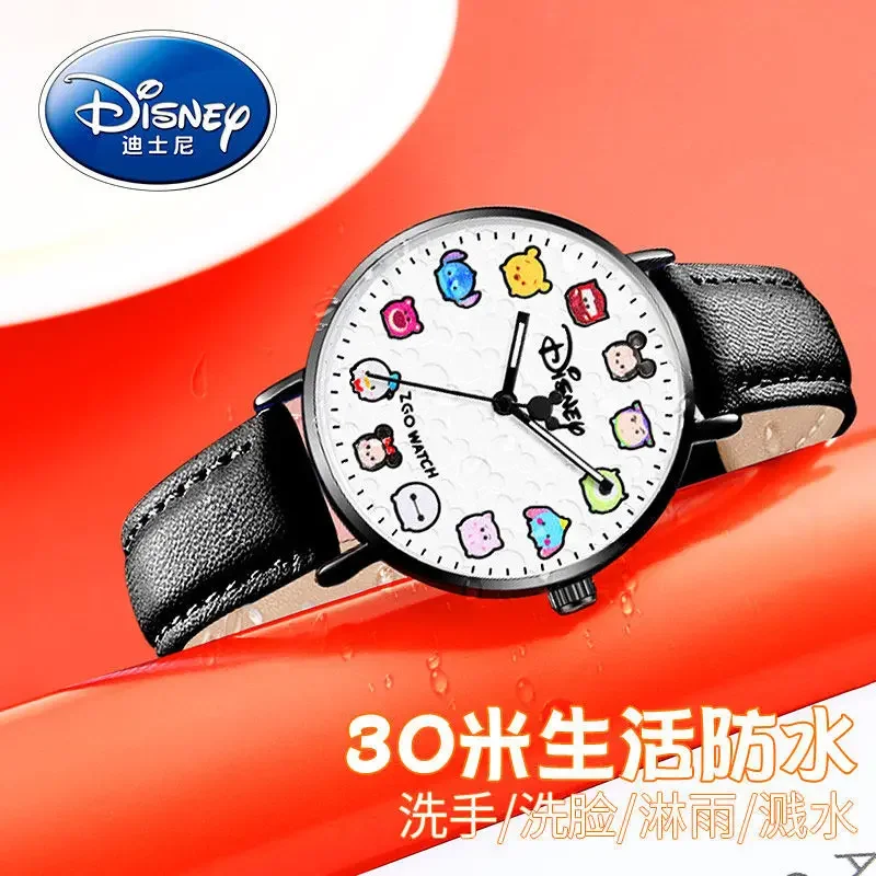 Disney-Montre à quartz Shoous pour filles, Joint ZGO authentique, Simple Ins