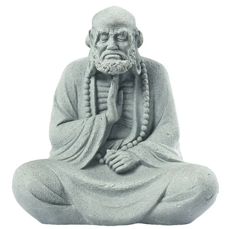 FX-1     Dharma Buddha Statue Landscape Ornament Rockery Waterscape Zen Chinese Tea Play Desktop Boutique Creative Tea Pet