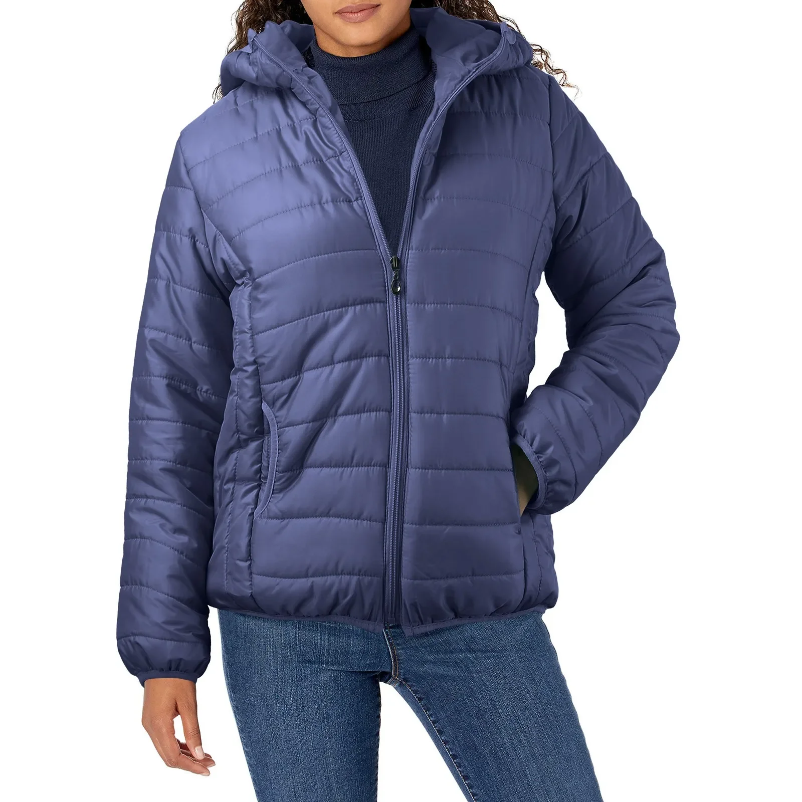 Lightweight Padded Autumn Winter Jackets Women\'s Jackets Hooded Ultralight Quilted puffer Solid Coat for Warm Duck Down Coat