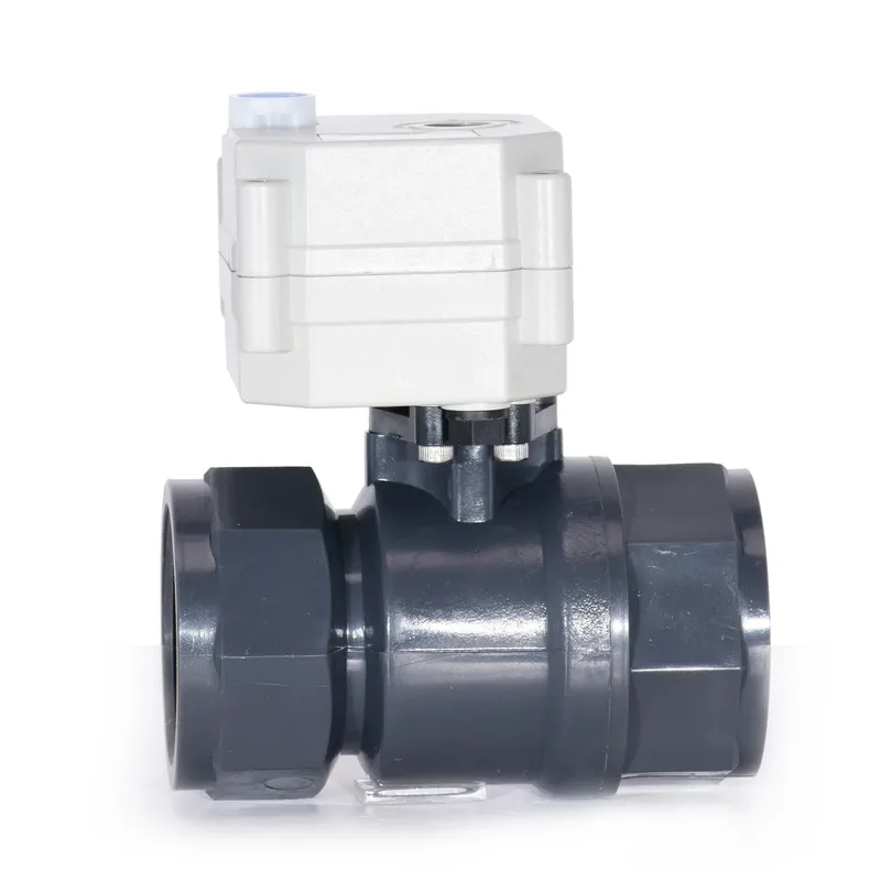 

DN32 PVC Electric Actuator Ball Valve 9-24VAC/DC or 110-230VAC Automatic Return Failure Safe numerical control Manual override