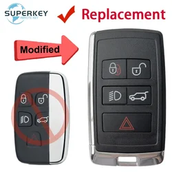 Yükseltilmiş modifiye akıllı araba için anahtar kovanı Land Rover Range Rover Sport Evoque Discovery 4 Jaguar Freelander XFL XE XJ için