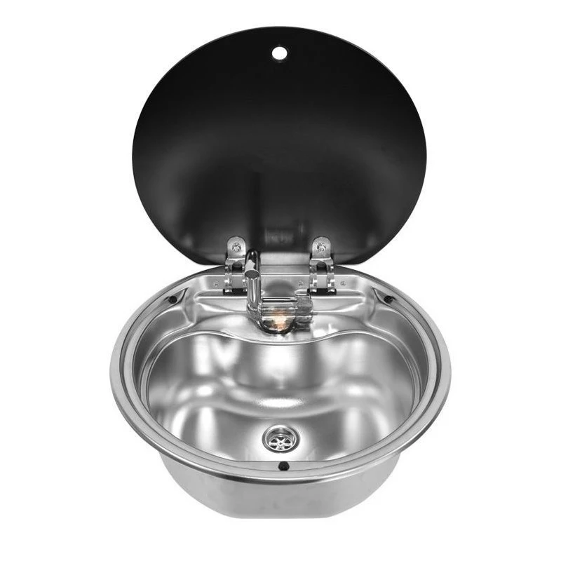Self-trailer modified RV accessories trailer 304 stainless steel covered vegetable basin, wash basin