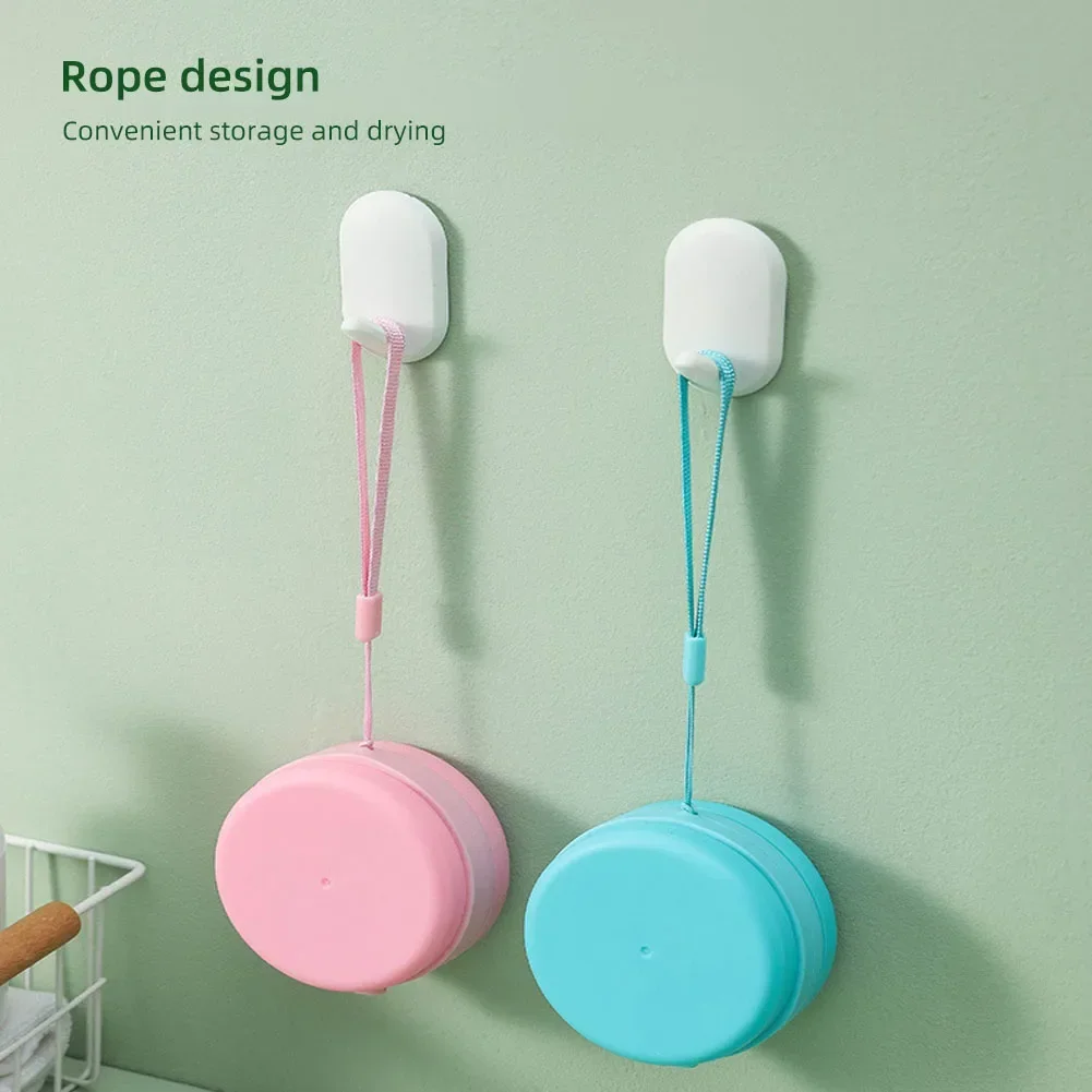 Cepillo de baño portátil para colgar, depurador corporal, estuche de jabón, cepillo de silicona, cepillo táctil para masaje de pelo