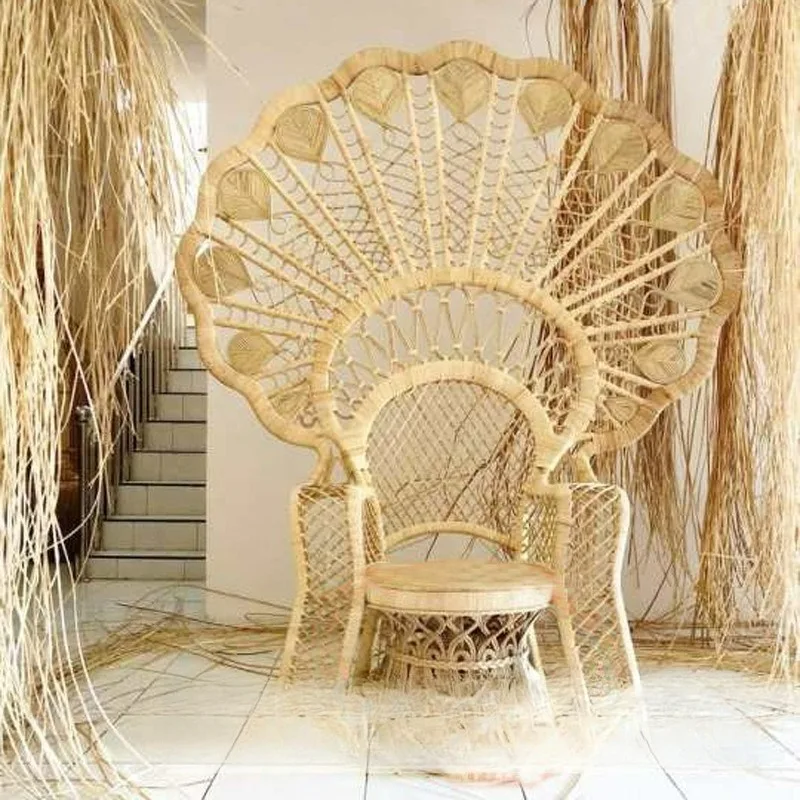 

Princess rattan chair hotel villa Indian chair shooting rattan chair props