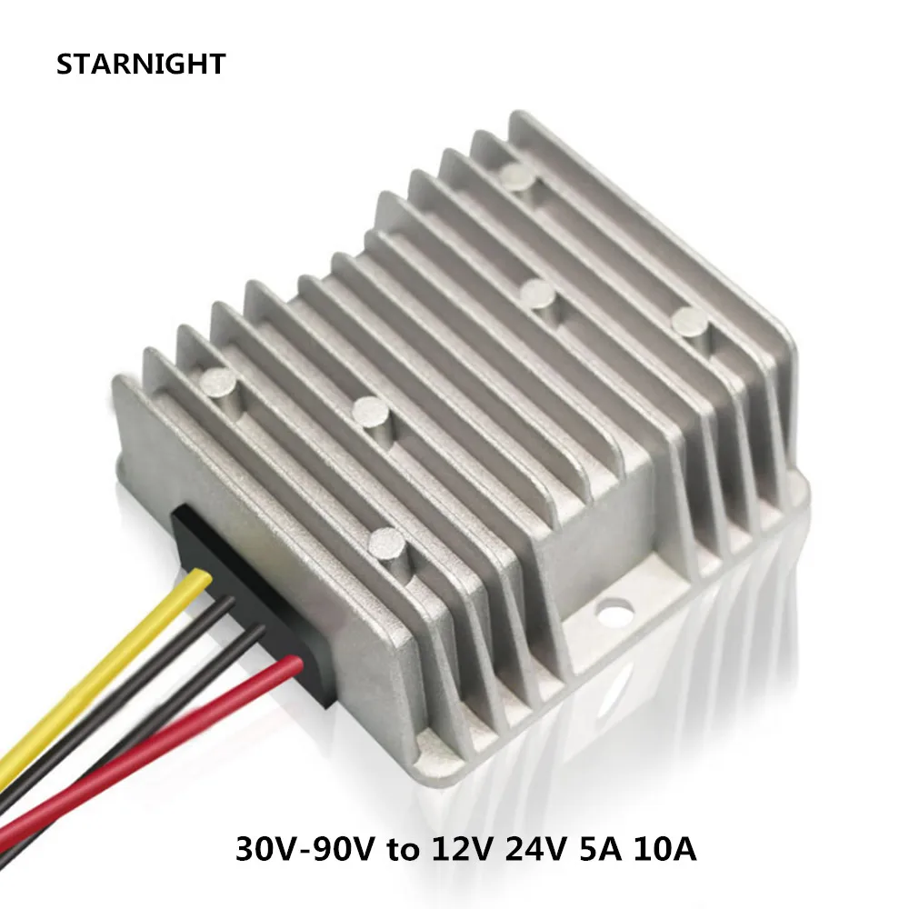 

30V-90V to 12V 24V 5A 10A Transformer Voltage Regulator DC DC Converter Step Up Buck Module Power Supply for Car LED Solar