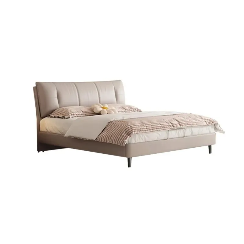 #& Full Size Frame Nordic Bed Sleeping Double Upholstered King Bed Storage 180x200cm Minimalist 150x200cm Furniture Accessories