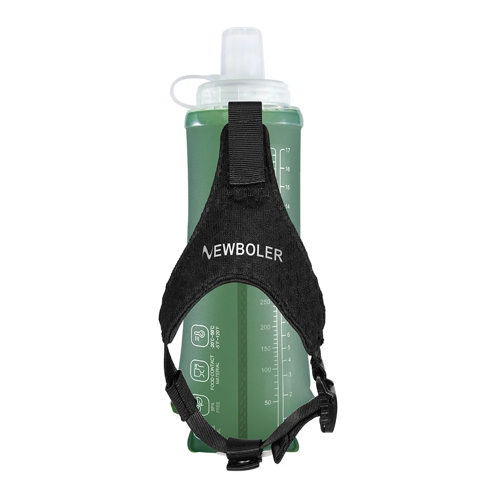 Weiche TPU-Wasserflasche, 500 ml, ultraleicht, faltbar, mit Armband, fest, rutschfest, für Outdoor-Sport, Wasserbeutel, weiche Wasserflasche – Detail 16
