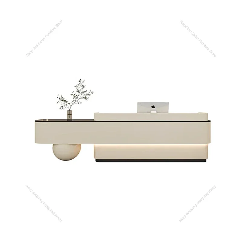 &  Reception desks of placesModern simple like salons, bars, firms, hotels, stores, and checkouts, with custom-painted tables