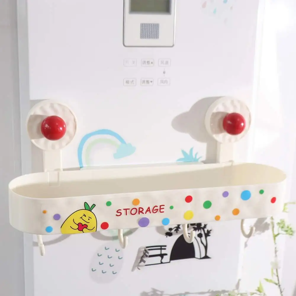 

Пластиковая стойка для хранения на присоске, бесплатная мультяшная коробка для хранения косметики, водонепроницаемый съемный органайзер для макияжа для дома