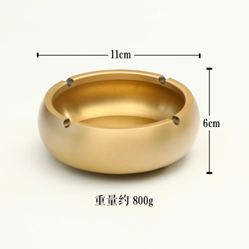 Premium Elegant Solid Brass Bowl‑Style Ashtray, Decorative Sculpture for Home, Living Room, Office Desk, Tea Table, Gifts.