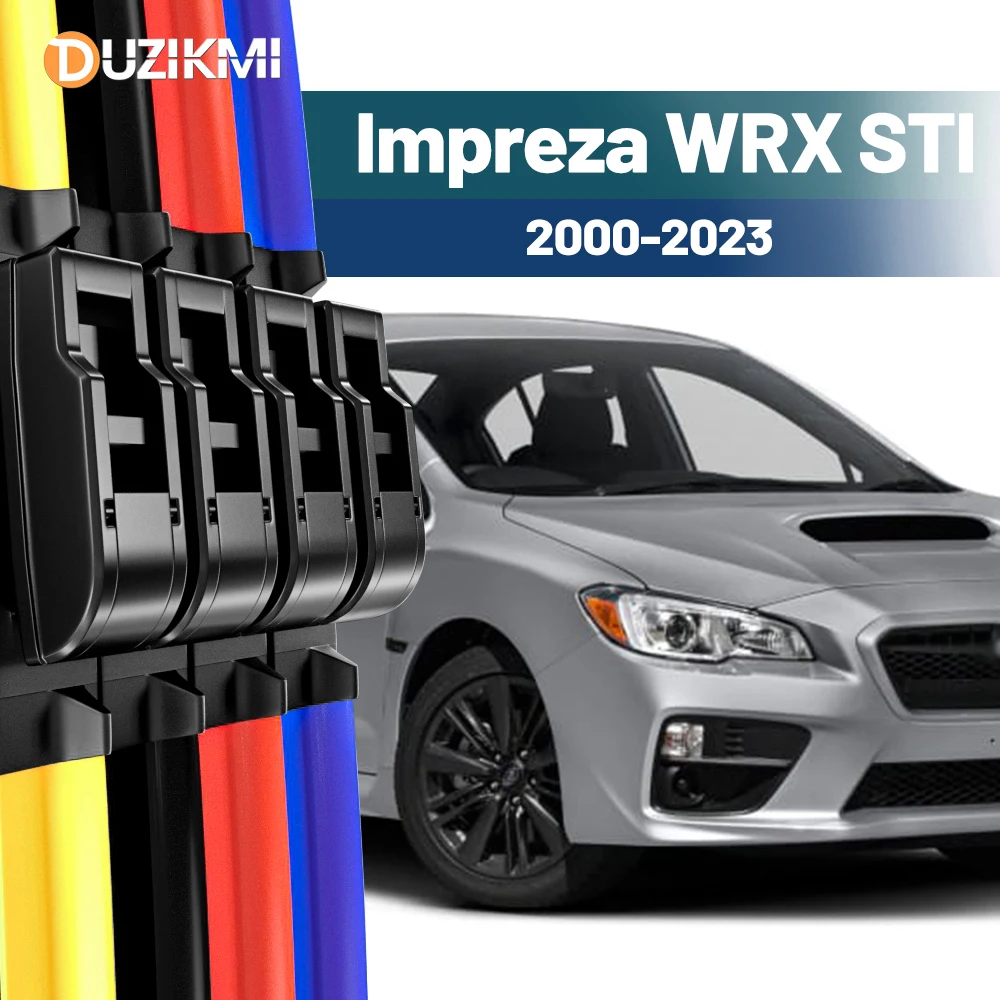 Für Subaru Impreza 2000-2023 WRX STI 2008-2016 2011 2012 2013 2014 2015 2 Stück Frontscheibe Scheibenwischerblätter Rot Blau