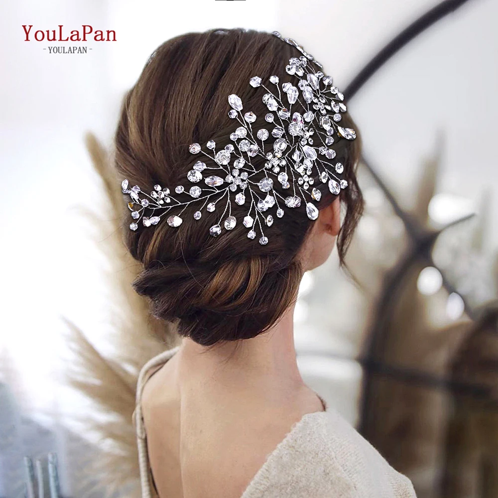 YouLaPan Bling Crystal Bride Headband Rhinestone Wedding Headwear Bridesmaid Headwear Party Headpiece Girlfriends Gift HP784