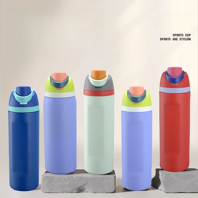 

304 stainless steel fruit cup double-layer vacuum insulated sports water mug outdoor sports fitness water bottle