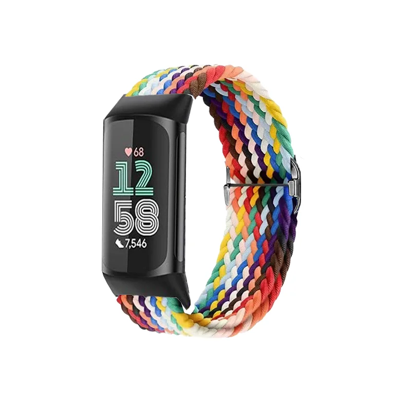 Stretchy Nylon Strap For Fitbit Charge 6 5 Elastic Woven Soft Sport Breathable Watch Band Loop Replacement For Fitbit Charge 5 6 - view 3