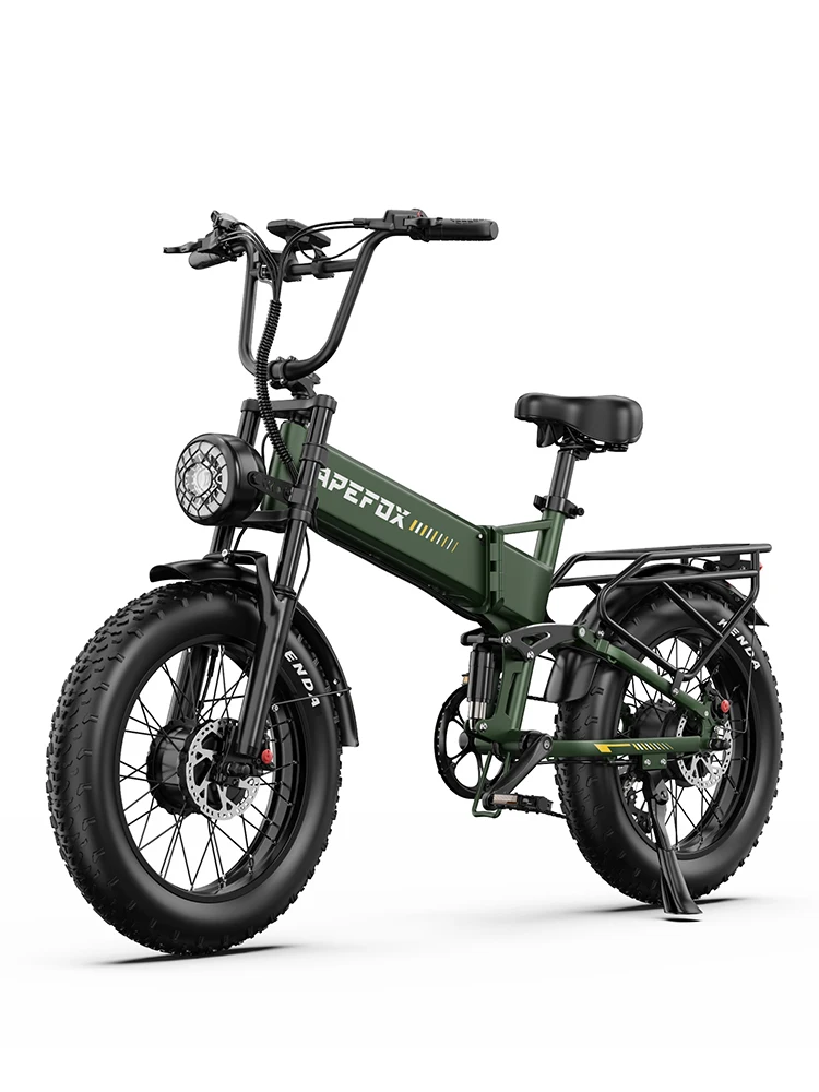 Elektrofahrrad APEFOX RH20 2026 Neues Lieferfahrrad 1500W Doppelmotor 48V22.5AH Lithium-Batterie Hydraulische Bremse USB-Ladeanschluss City-Pendler-Elektrofahrrad 20*4,0 Zoll All-Terrain Fatbike
